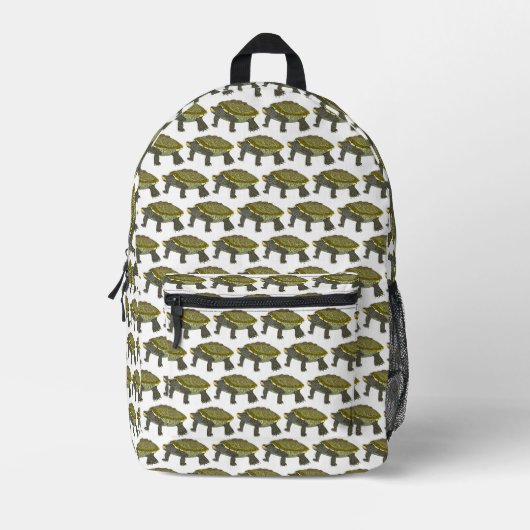 Terrapin (pattern white) - Backpack プリントバックパック (正面)