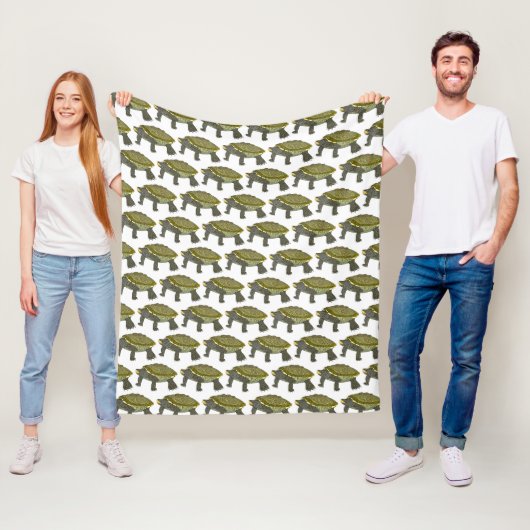 Terrapin (pattern white) - Fleece Blanket フリースブランケット (インサイチュ)