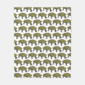 Terrapin (pattern white) - Fleece Blanket フリースブランケット (正面)