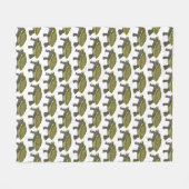 Terrapin (pattern white) - Fleece Blanket フリースブランケット (正面(横))