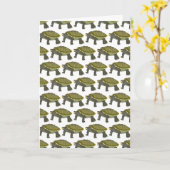 Terrapin (pattern white) - Greeting Card カード (黄色い花)
