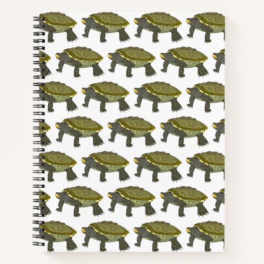 Terrapin (pattern white) - Notebook ノートブック (正面)