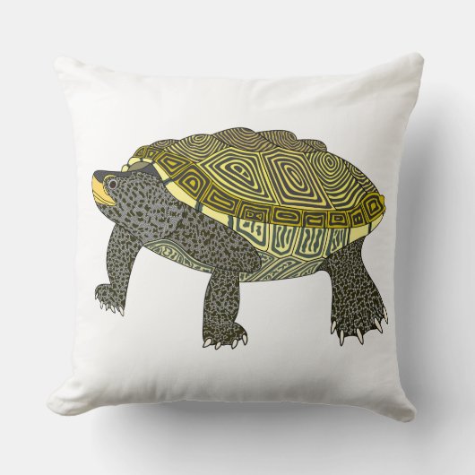 Terrapin (white) - Pillow クッション (正面)