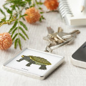 Terrapin (white) - Square Premium Keychain キーホルダー (側面)