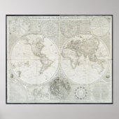 Terraqueous Globe by Samuel Dunn | 1787 ポスター (正面)