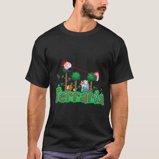 Terrariaゲームの面白いクリスマスギフト Tシャツ (正面)
