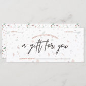 Terrazzoと署名スクリプトギフト証明書 (正面/裏面)