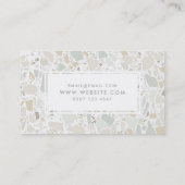 Terrazzoのエレガントな石造りのシンプルなモダンは構成します 名刺 (裏面)