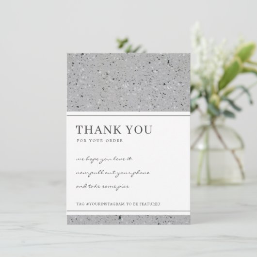 TERRAZZOの斑点のあるパター企業のンのビジネスロゴ サンキューカード (スタンド正面)