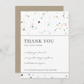 TERRAZZOの斑点のある石企業ののビジネスロゴ サンキューカード (正面/裏面)