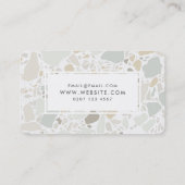 Terrazzoの質のシンプルでモダンなインテリア・デザイナー 名刺 (裏面)