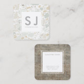 Terrazzoテクスチャシンプルインテリアデザイモダンナー スクエア名刺 (正面/裏面)