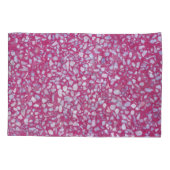 Terrazzoテクスチャ:ピンクの白のエレガンス。 枕カバー (裏面)