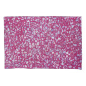 Terrazzoテクスチャ:ピンクの白のエレガンス。 枕カバー (正面)