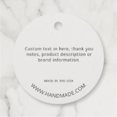 Terrazzoモダン Ceramicあなたのロゴ価格ラベル フェイバータグ (裏面)