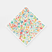 Terrazzo建築デザイカラフルナー スタンダードランチョンナプキン (角)