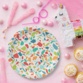 Terrazzo建築デザイカラフルナー ペーパープレート (パーティー)