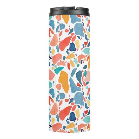 Terrazzo水色:シームレカラフルームパターン。 タンブラー (裏面)