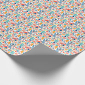 Terrazzo水色：シームレカラフルームパターン。 ラッピングペーパー (角)