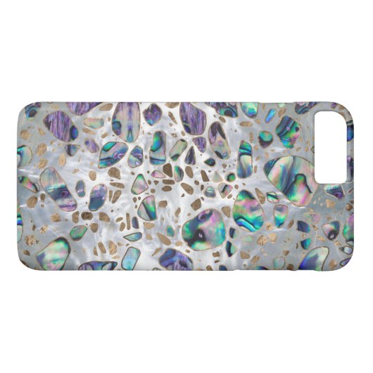 Terrazzo -モザイクアワビの真珠および金ゴールド#3 Case-Mate iPhoneケース (裏面(横))