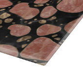 Terrazzo -大理石#2のローズクォーツそして金ゴールド カッティングボード (角)