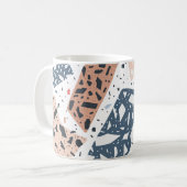 Terrazzo floor marbleシームレスな手描きパターン コーヒーマグカップ (正面左)
