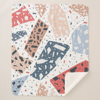 Terrazzo floor marbleシームレスな手描きパターン シェルパブランケット