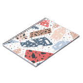 Terrazzo floor marbleシームレスな手描きパターン ノートブック (左側)