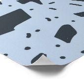 Terrazzo floor marbleシームレスな手描きパターン ポスター (角)