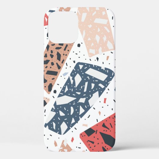 Terrazzo floor marbleシームレスな手描きパターン  Case-Mate iPhoneケース (裏面)