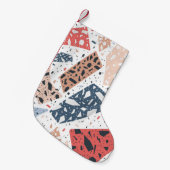 Terrazzo floor marble seamless hand drawn pattern  スモールクリスマスストッキング (正面 (吊り時))