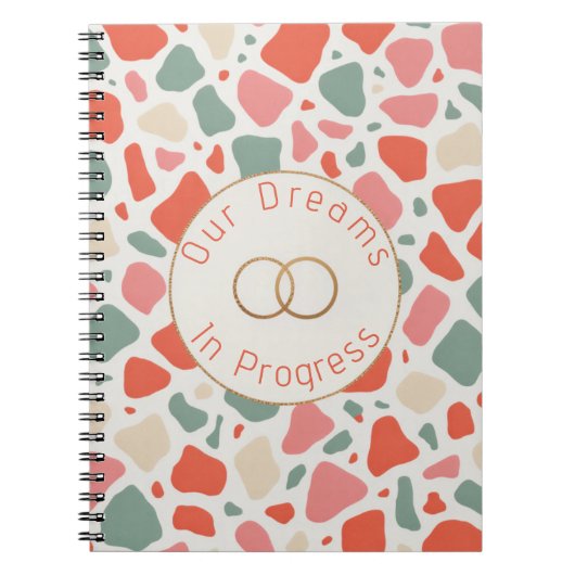 Terrazzo & Gold Wedding | Modern & Fun Celebration ノートブック (正面)