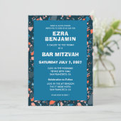 Terrazzo Hand Drawn Custom Bar Bat Mitzvah 招待状 (スタンド正面)