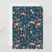 Terrazzo Hand Drawn Custom Bar Bat Mitzvah 招待状 (裏面)