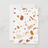 Terrazzo Pattern自然日付を保存 案内状 (裏面)