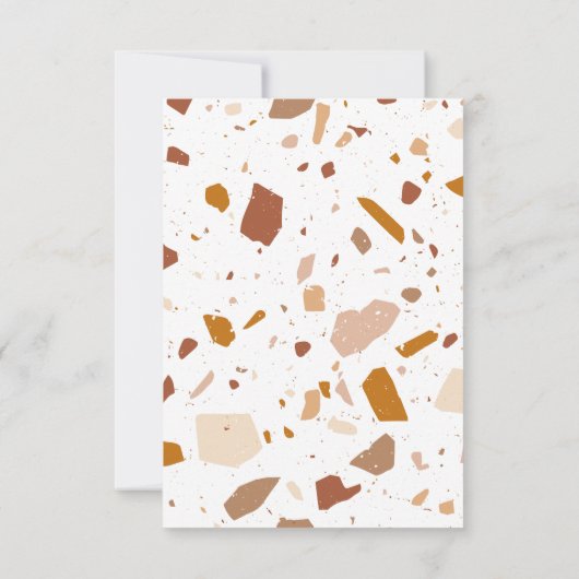 Terrazzo Pattern自然日付を保存 案内状 (裏面)