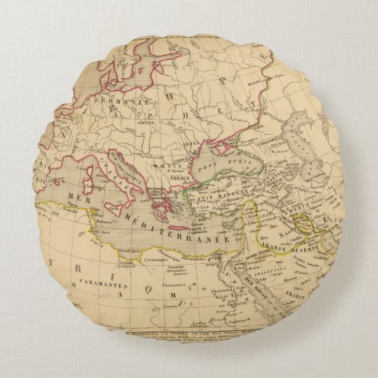 Terreの補助のtroisのfils de Noe ラウンドクッション (正面)