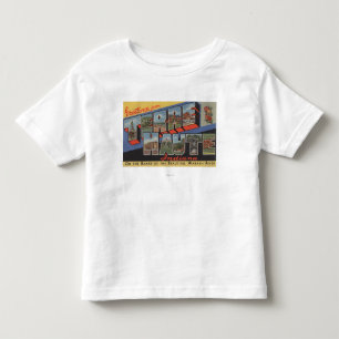 Terre Haute、インディアナ-大きい手紙場面 トドラーTシャツ