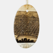 Terre Haute (1880年の) .jpgのBirdseyeの地図 セラミックオーナメント (右)