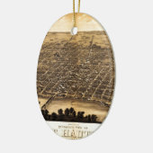Terre Haute (1880年の) .jpgのBirdseyeの地図 セラミックオーナメント (左)