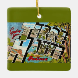 Terre Haute Indiana Greeting Postcard セラミックオーナメント