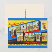 Terre Haute Indiana Vintage Postcard ポストカード (正面/裏面)