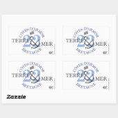 Terre-Mer Côtes d'Armor 長方形シール (シート)