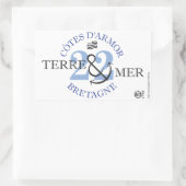 Terre-Mer Côtes d'Armor 長方形シール (バッグ)