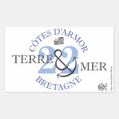 Terre-Mer Côtes d'Armor 長方形シール (正面)