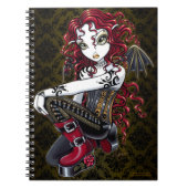 Terriのゴシック様式種族の入れ墨の赤い妖精のノート ノートブック (正面)