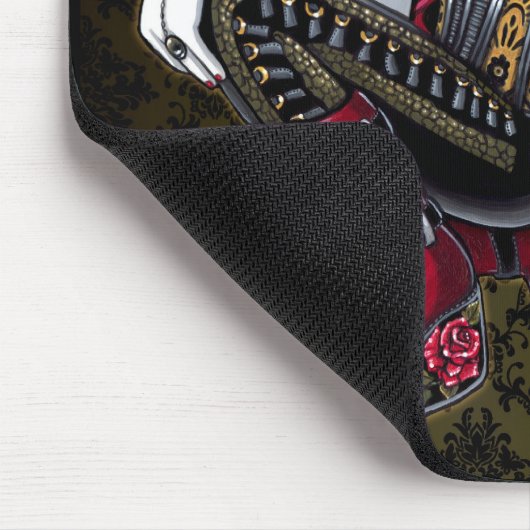 "Terri"のゴシック様式赤いバラの入れ墨の妖精の芸術のマウスパッド マウスパッド (コーナー)