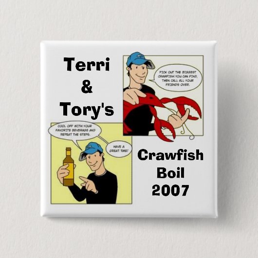 Terri&Tory、CrawfishBoil2007 缶バッジ (正面)
