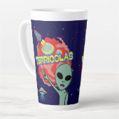 terricolas – 人間のエイリアンの怖さ カフェラテマグ (左アングル)