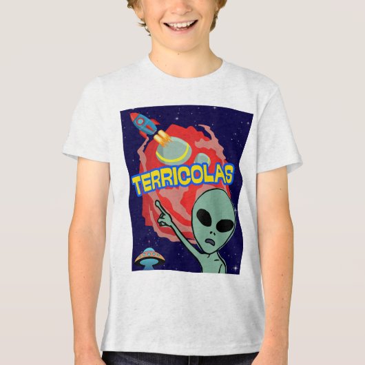 terricolas – 人間のエイリアンの怖さ トライブレンドＴシャツ (正面)